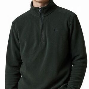 Champion C9 Forest Green Fleece 1/4 Zip Pullover Mens M Outdoor Athleisure Retro